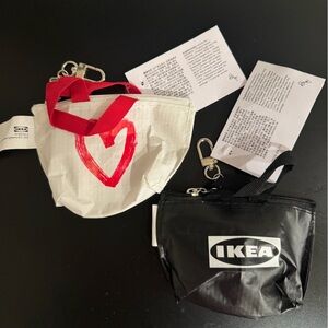 X2 IKEA Klonig Mini Tote Bag Key Ring